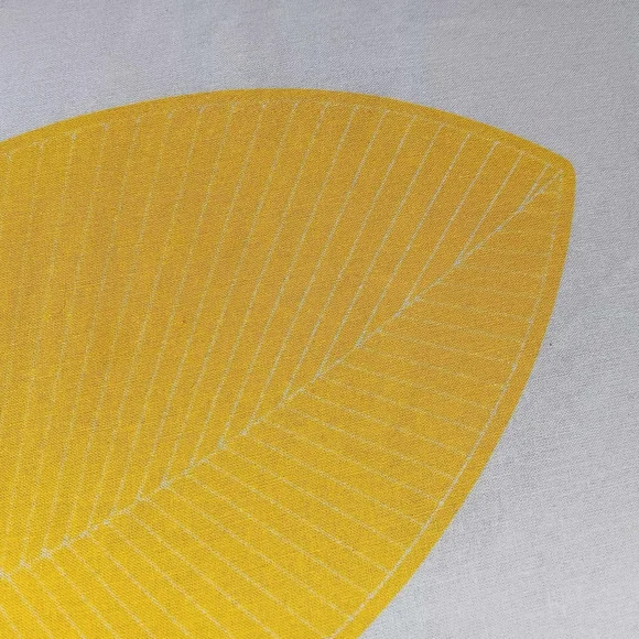 Marimekko "Stilla" Yellow Leaf Pattern Tablecloth Table Runner - Picture 3 of 4